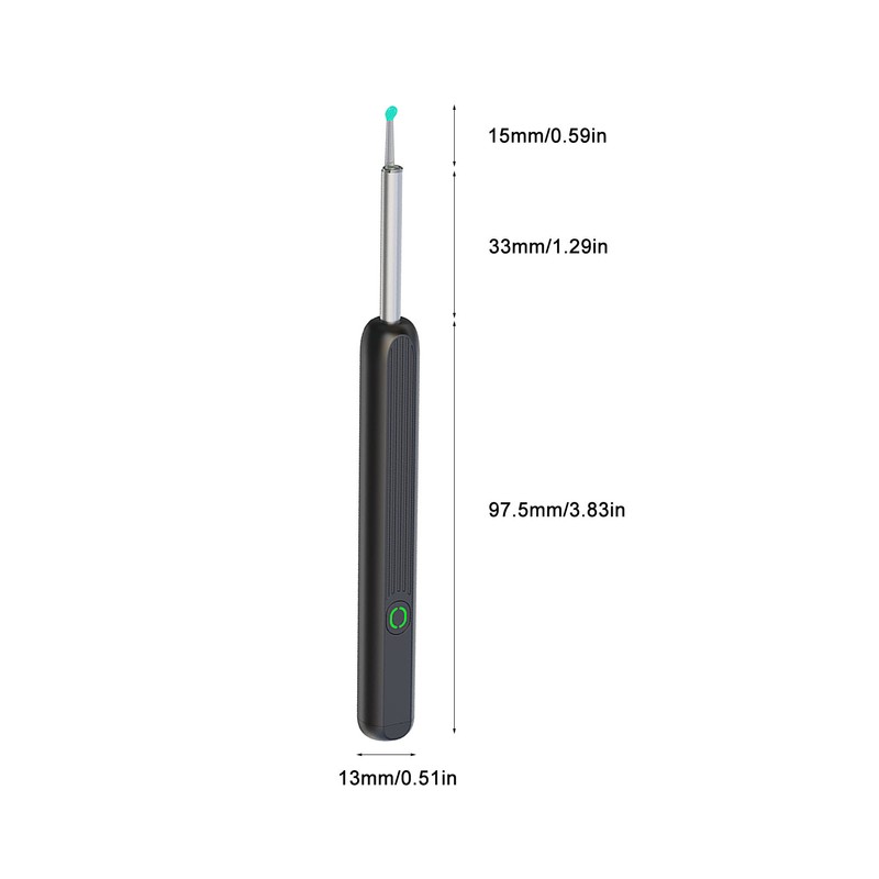 LED Light Earpick Ear Wax Removal HD Camera Visible Smart