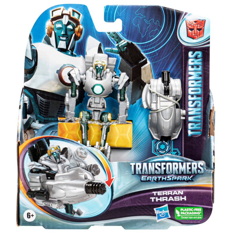 Transformers EarthSpark Warrior Class Terran Thrash Action Figure, 5-Inch, Converting