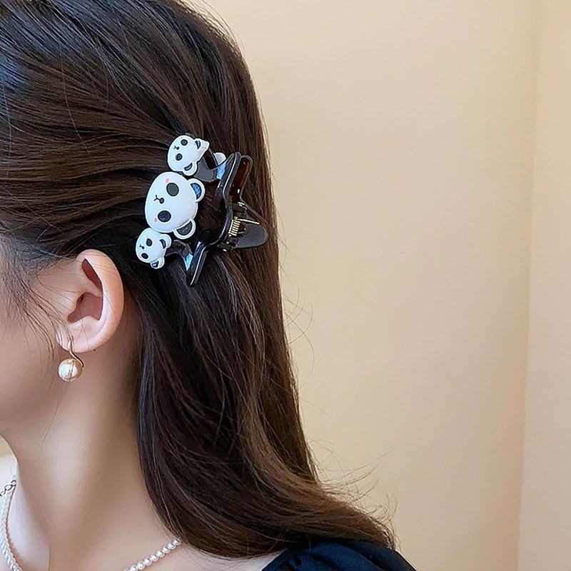 TseenYi Acrylic Hair Clip Panda Claw Hair Clip Brown Medium