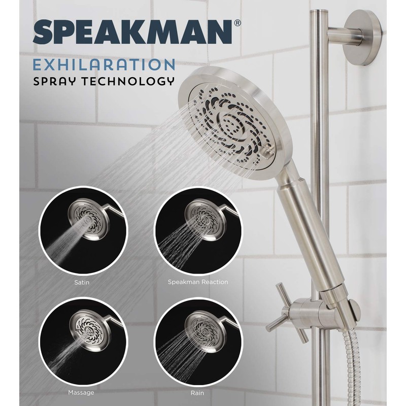 Speakman VS-5000-BN-E2 Cabezales de ducha de mano, 2 GPM, níquel