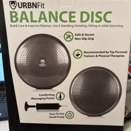 URBNFit Balance Disc Cushion For Core Stability Black