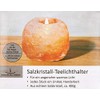 HIMALAYA SALT DREAMS Teelichthalter Rock, Kristallsalz aus Punjab/Pakistan, Orange, ca.