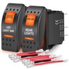 Nilight 2 Pack UTV Rear Lights Switch Led Light Bar