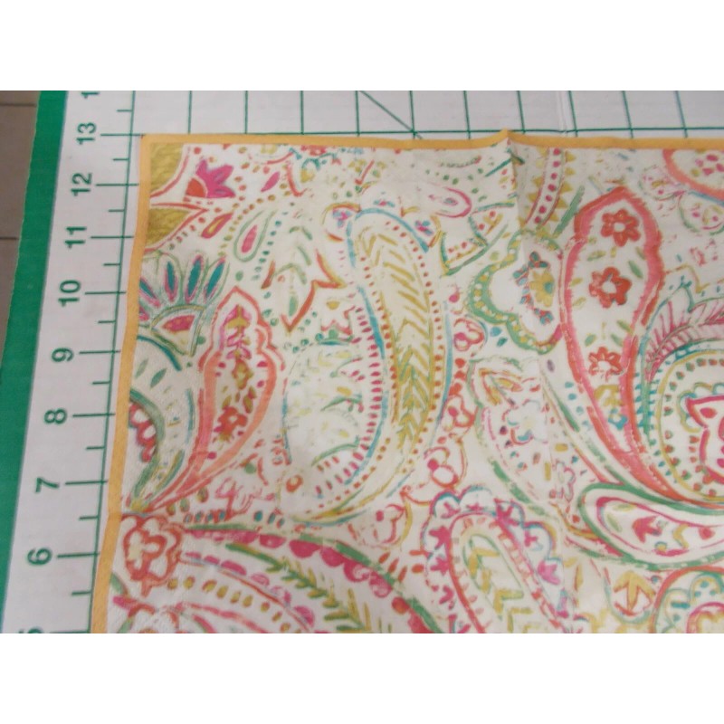 Caspari Two Decorative Luncheon Napkins for Decoupage "Painted Paisley Gold