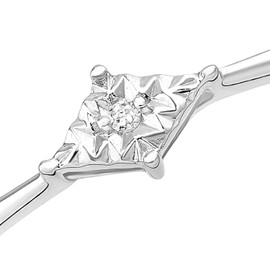 Naava Women White Diamond Engagement Ring - Size K PR12845W-K