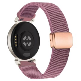ZOCOVIN Magnetic Nylon Band Compatible With Garmin Lily 2 / Lily 2 Active Watch Bands, Quick Release Stretchy Strap Replacement for Garmin Lily 2