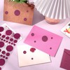 Outus 8 Sheet 632 Pieces Sparkle Rose Red Round Dot