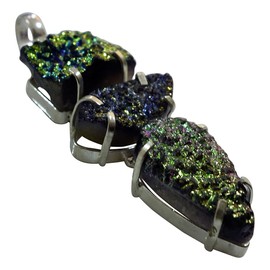 Fashion Pendant For Women, 925 sterling silver purple gemstone handmade by Tibetan Silver Pendant