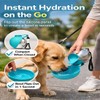 2-in-1 Dog Water Bottle & Bowl, Portable Stainless Steel Travel