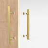 LVYIHAN Titanium Gold Square Barn Door Handles 12"/24"/36"/48"/59'', Pull Push