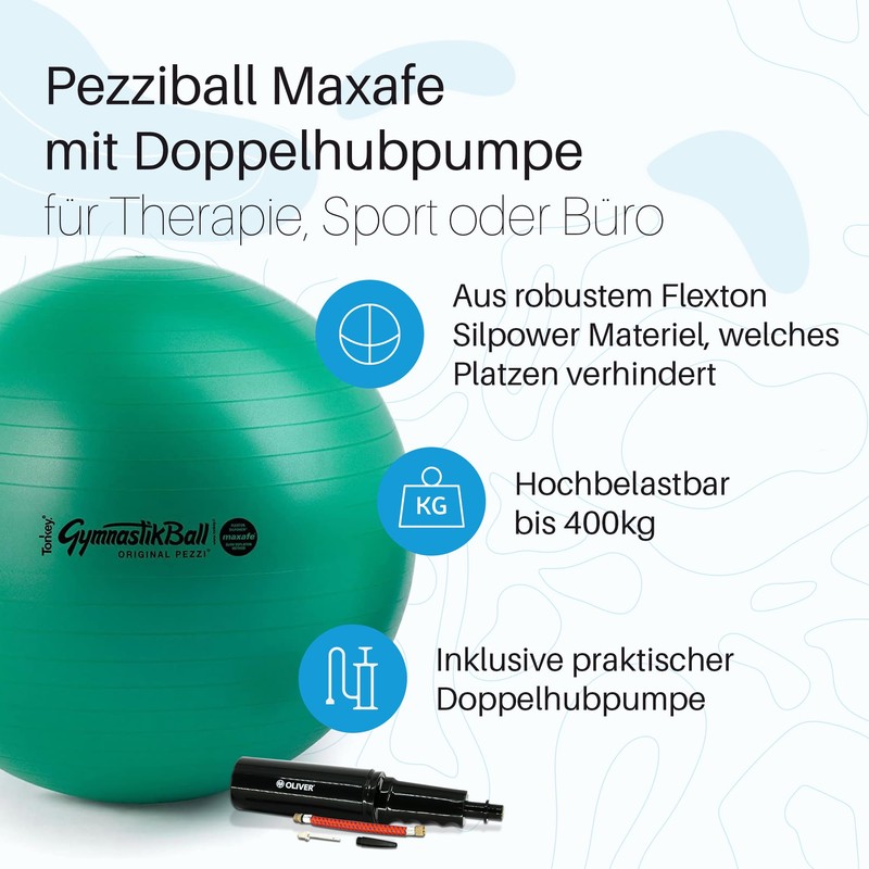 PEZZI Maxafe Original Pezziball 42 cm with Pump Purple Gymnastics