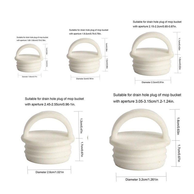 NentMent 10 Pack Mop Bucket Drain Plug Replacement End Cap