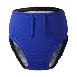 Dreammonkey Reusable Swim Nappy for Kids & Youth Leakproof Special Needs Swimwear Waterproof Incontinence Protection for Pool & Beach, Boys & Girls(Blue,10-12T)