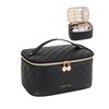 Prite Makeup Bag Portable Cosmetic Organizer with Brush Holder Waterproof