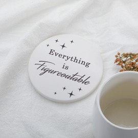 Inspirational Coaster Cork for Women Men Encouragement Single Coaster for Drinks for Office Desk Spiritual Uplifting Easter Gifts for Boys Girls Coworker Coaster for Him Her Birthday Christmas