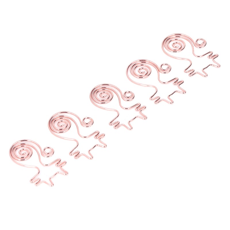 100Pcs Cute Paper Clips Rose Gold Cat Shape Anti Slip