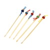 uxcell 5 Pcs Ear Bamboo Pick Cleaner, Cute Doll Head