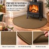 FLASLD Corner Wood Stove Mat 40×40 inch Fireplace Hearth Protector