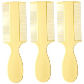 Vakly Fine Tooth Baby Comb [3 Pack] – Double-Sided Infant Hair Extra Fine Detangling Comb with Handle for Cradle Cap, Dandruff & Lice – Gentle Rounded Teeth for Newborns, Babies, Toddlers & Adults