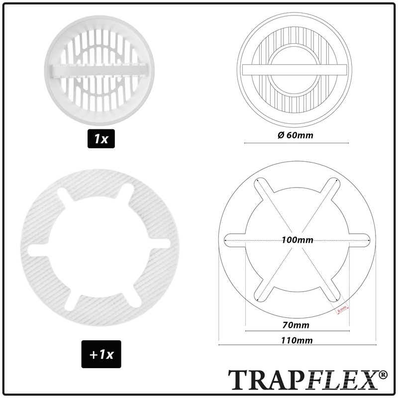 Hair Drain Filter/Waste Sieve Trap (Compatible with Viega Tempoplex Drain