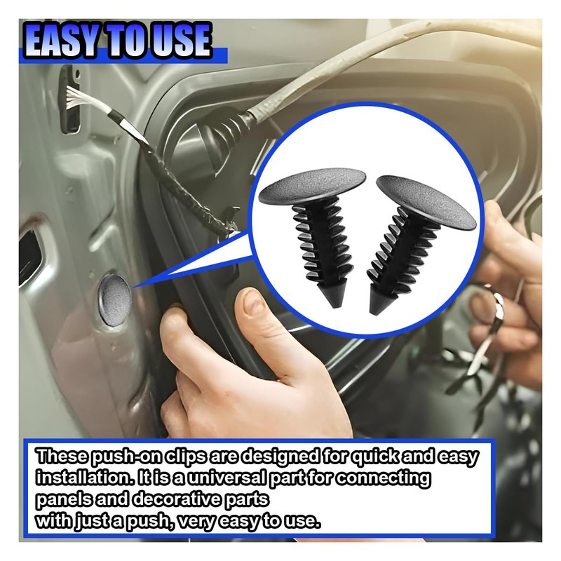 GAOLAOSY 200PCS Car Plastic Trim Boot Rivets Push Clip Fastener,
