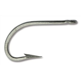 Mustad 7754D Big Game Bay King 2 Extra Short Shank Forged Duratin Hook with Brazed Ring (10-Pack), 7754-DT-11/0-10, Size 11/0