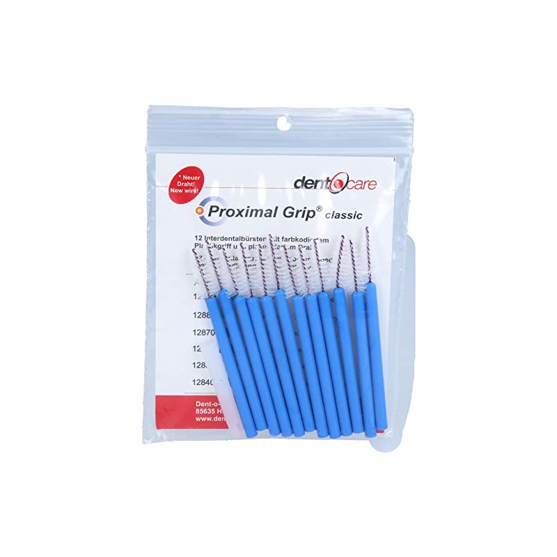 Proximal Grip Classic Interdentalbürsten 12 Stück blau konisch 0,95mm