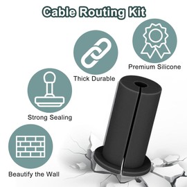 4PCS Cable Grommet Kit for Starlink, 1Inch Rubber Wall Hole Cover Routing Kit, Cable Feed Through Bushings Wall Grommets, for Starlink Cable Router Adapter