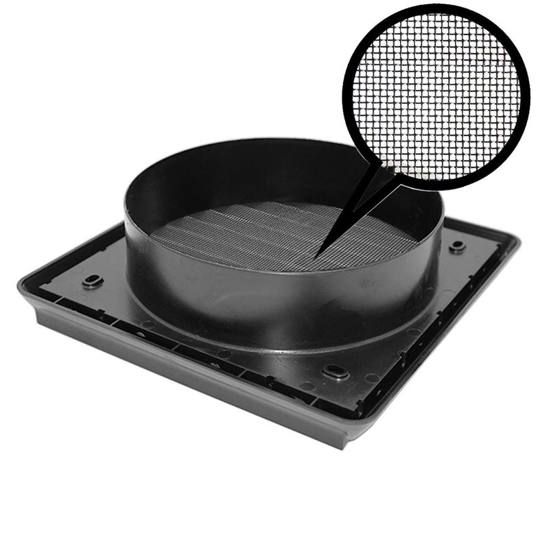 Kair Terracotta Louvred Wall Vent Grille 155mm External Dimension with