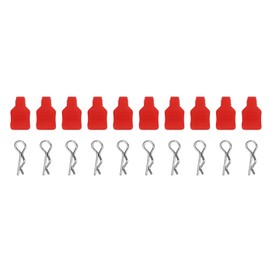RiToEasysports 10 x RC Body Clips Compact 3 mm RC Body Clips with Mounting Bracket for 1/18 RC Car 1/24 SCX24 RC Car (Red)