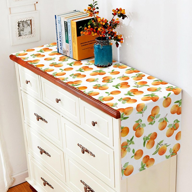 Vohado Orange Citrus Table Runner Little Cutie Themed Birthday Party