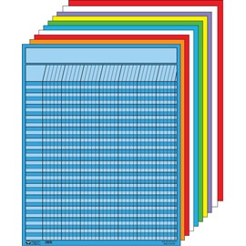 Vertical Charts Set of 10- Perfect for Encouraging Positive Reinforcement, Tracking Goals, Chores, Classroom assignments and Responsibilities.