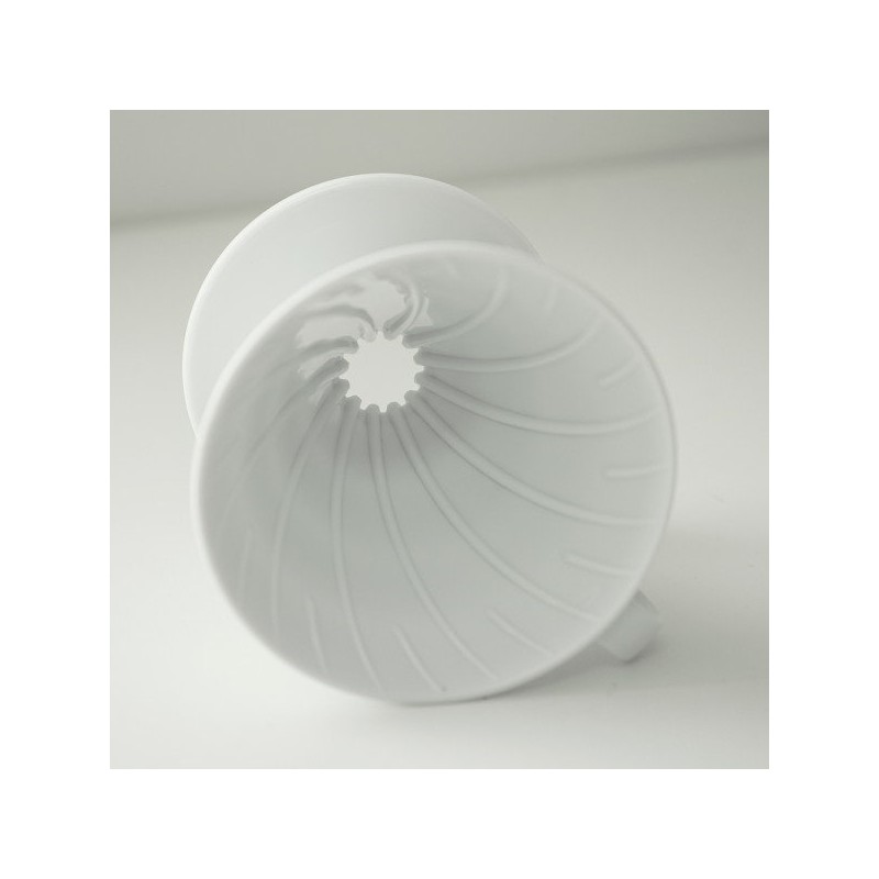 Hario V60 hand drip coffee dripper for 3~4 people (white)