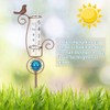 HOBYLUBY 27'' Rain Gauge Outdoor, Rain Gauge with Luminous Beads