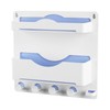 JUMEIHUI Bedside Wall Organizer with 4 Hooks,Adhesive Bedside Shelf Wall