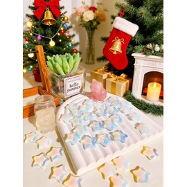 DUQGUHO 20 Pcs Opalite Crystals Star Healing Crystal Set Polished Stone Protection Sacred Meditation Energy Reiki Balancing Opal Crystal