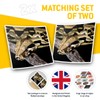 2 x Square 7.5cm Vinyl Stickers - Boa Constrictor Snake