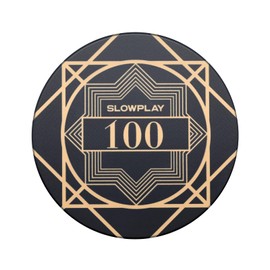 SLOWPLAY Nash Ceramic Poker Chips in Bulk, Casino Grade Ceramic 12-Gram Poker Chip for Texas Hold'em, 43mm Professional Chips Pack of 50 with Denomination of 100