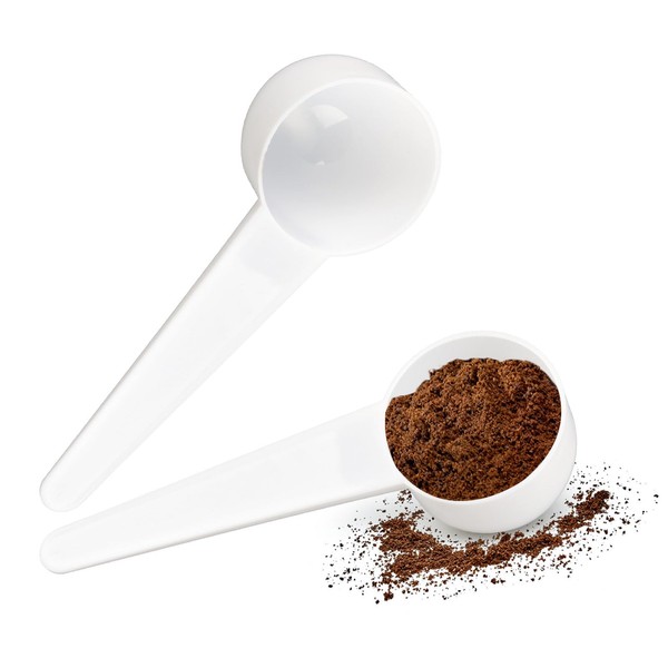 20ml Plastic Measuring Spoons - 2 Packs Reusable Short Handle Protein Powder Scoop, Durable Measuring Dose Scoop Kitchen Tools for Coffee, Liquids, Powders, Granules