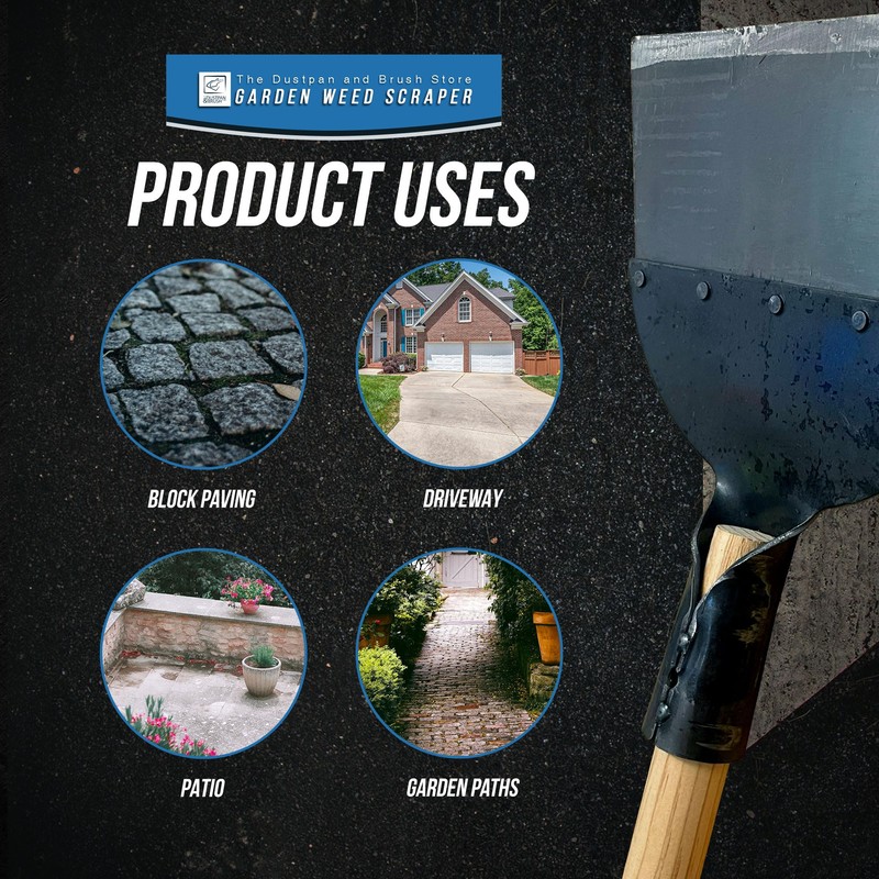 Garden Shovel Weed Remover Tool with 120cm Long Handled Patio