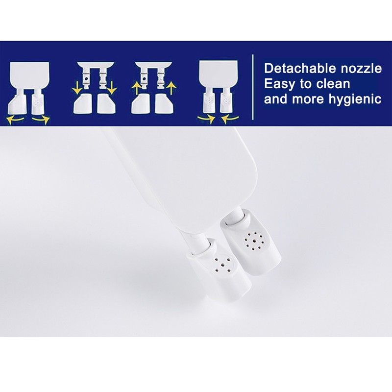 Bidet Attachment Self Cleaning Adjustable Water Pressure Dual Nozzle Ultra