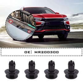 Pack of 50 Car Front Bumper Trim Moulding Clip Brackets Black Plastic Rivets Fasteners MR200300
