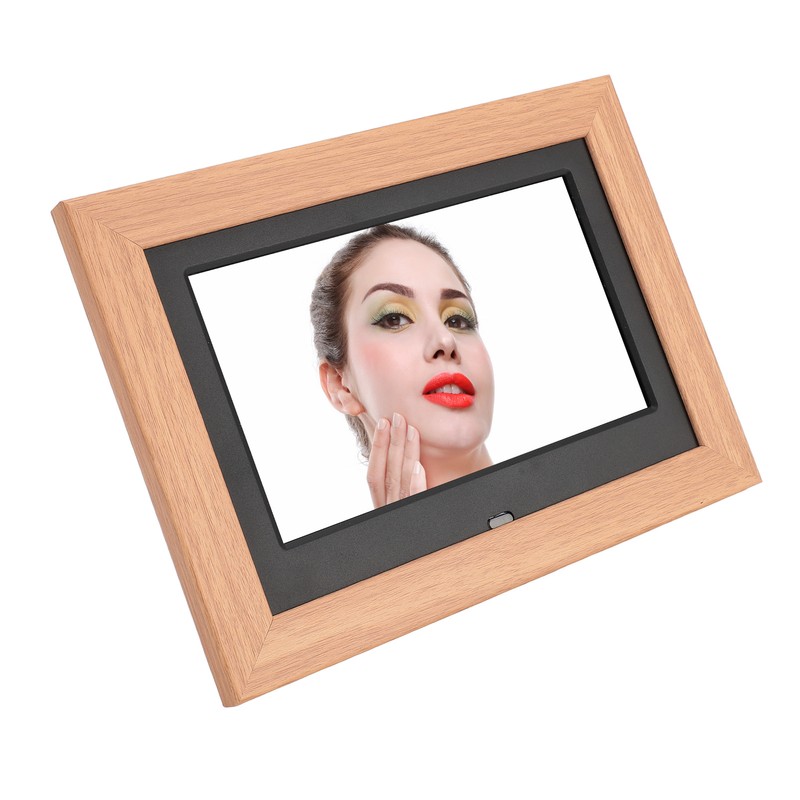 Digital Picture Frame Wooden 7 Inch IPS HD Multifunctional Smart