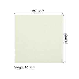 sourcing map 50 Sheet Origami Paper Double Sided Cream White 25 x 25cm Square Sheet for Art Craft Project, Beginners, Gifts Decor