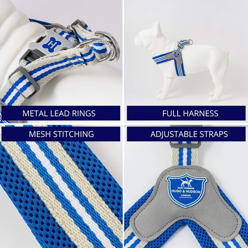 HUGO & HUDSON Easy Walk Dog Harness Adjustable No-Pull Step-in