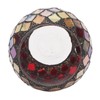 Mosaic Glass Tea Light Holder Romantic Decorative Red Handmade Cracked