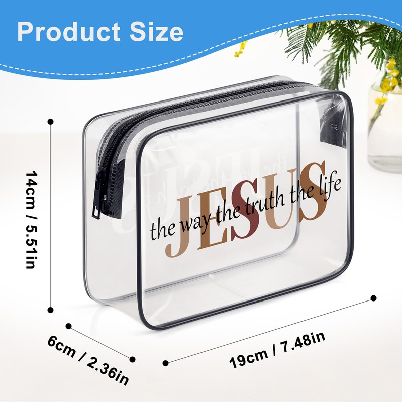 Jesus Bible Verse Makeup Bag Christian Gifts for Women Inspirational