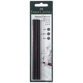 Faber-Castell Pitt Natural Willow Charcoal Pencil Set set of 3