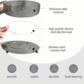 2Pcs Premium Lazy Susan Organizer,9&11in Turntable Organizer for Bathroom, Kitchen, Vanity, Countertop, Table Top, Cabinet, and Frige, Perfume, Skin Care, Makeup, Spice Organizer, 360° Rotating