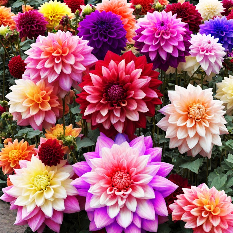 100+ Dahlia Seeds: Colorful Mix for Stunning Annual Blooms (Pink,